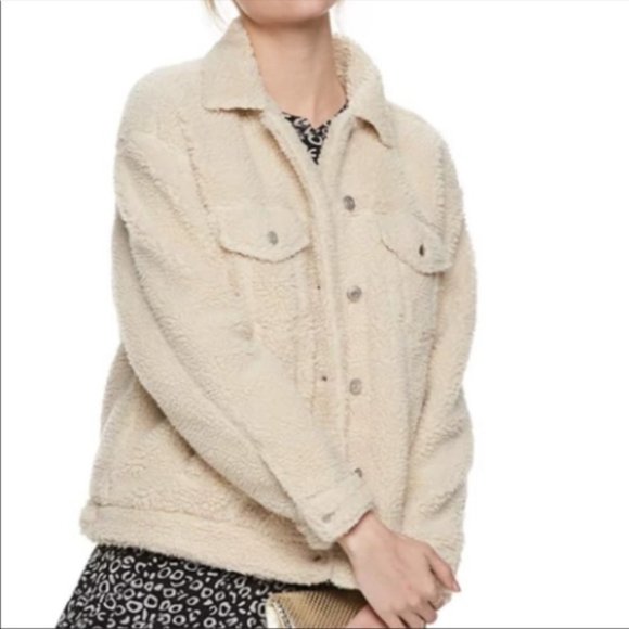 POPSUGAR Jackets & Blazers - Popsugar Sherpa Trucker Jacket